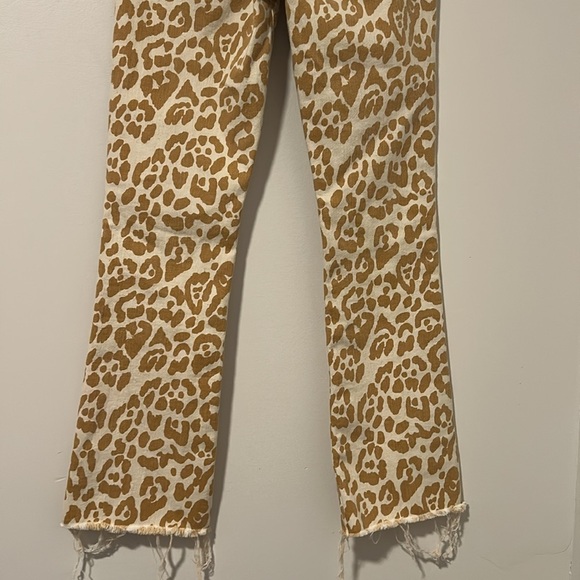 MOTHER Cheetah Leopard Prints The Hustler Ankle Fray Jeans Size 25 - Picture 6 of 9